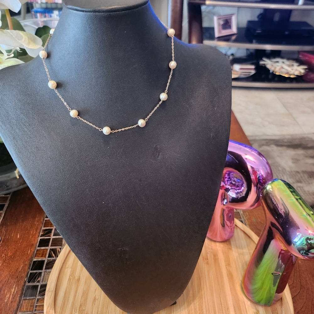 925 sterling silver necklace with Pearls